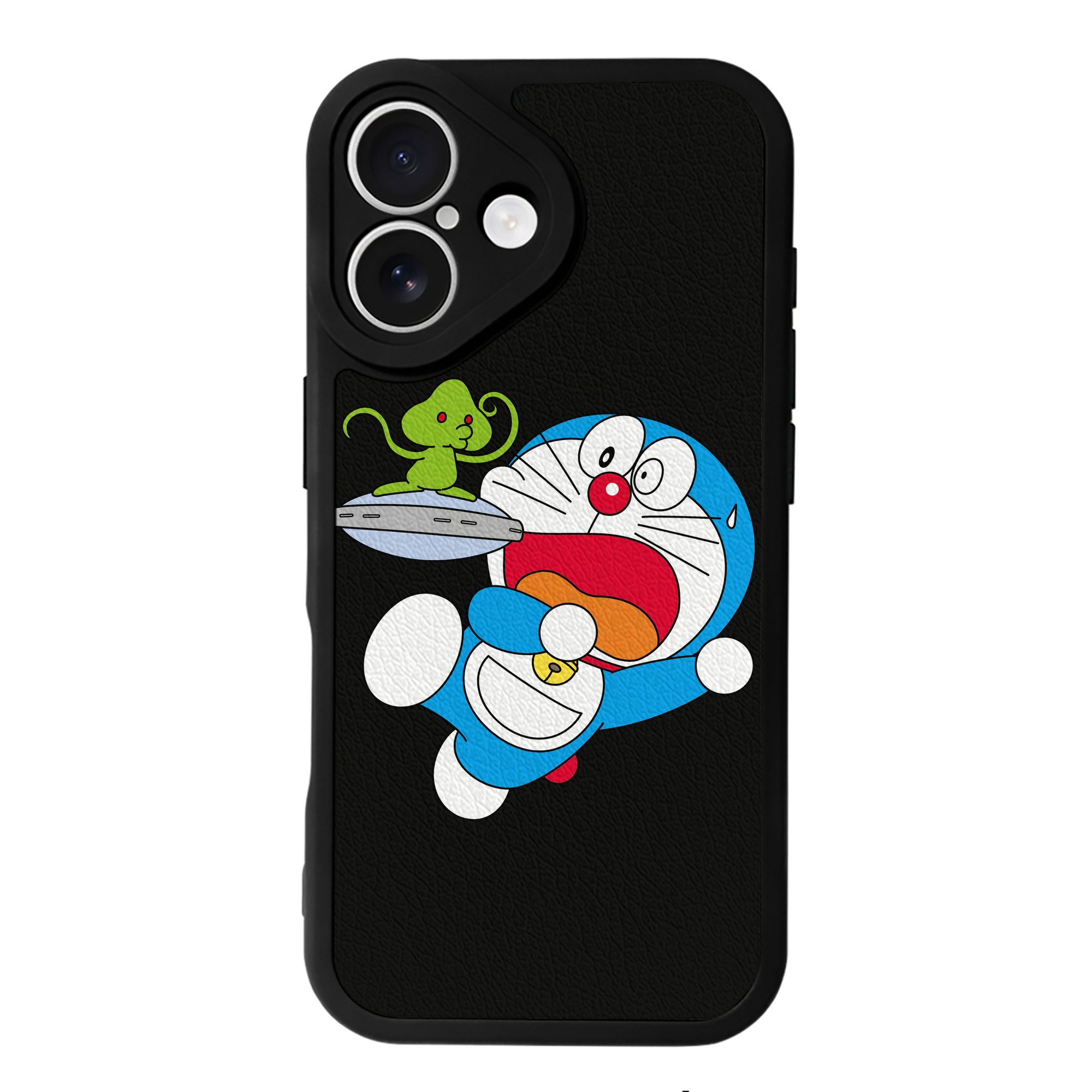 （画像用） ドラえもん Doraemon 【iPhone 16シリーズ対応】シリコンスマホケース（レザー調） 材質：シリコン